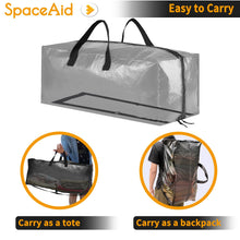 Load image into Gallery viewer, SpaceAid Heavy Duty Moving Bags, Extra Large Storage Totes W/Backpack Straps Strong Handles &amp; Zippers, Alternative to Moving Boxes, Packing &amp; Moving Supplies, Black (8 Pack)
