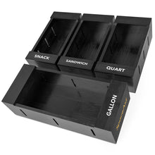 Load image into Gallery viewer, SpaceAid Bag Storage Organizer for Kitchen Drawer, Bamboo Organizer, Compatible with Gallon, Quart, Sandwich and Snack Variety Size Bag (4 Pack)