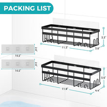 Load image into Gallery viewer, HomeHacks Shower Caddy, No Drilling Rustproof Organizer with Save Space Hooks, Apartment Essentials for Bathroom, Kitchen &amp; Living Room, Shelf for Inside Shower, 2-Pack