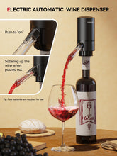 Load image into Gallery viewer, Rechargeable Electric Wine Gift Set - Aerator, Vacuum Stoppers, Foil Cutter and Bottle Opener for Home Bar and Outdoor Parties
