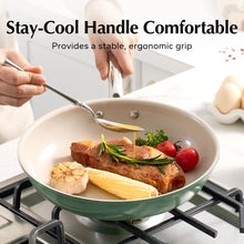 Load image into Gallery viewer, Redchef Ceramic Non Stick Egg Pans, Nonstick Frying Pan Skillet, 8 inch Cooking Pan Non Toxic with Stay Cool Handle for Induction, PTFE &amp; PFAS &amp; PFOA Free, Dishwasher/Oven Safe (Green)
