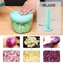 Load image into Gallery viewer, Manual Food Chopper Vegetable Cutter, Hand String Vegetable Chopper Onions Cutter for Vegetable Fruits Nuts BPA Free Food Safe Material, 550ml Gray