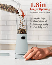 Load image into Gallery viewer, Electric Salt and Pepper Grinder, Stainless Steel Rechargeable Salt and Pepper Grinder Set with 4.5 oz Large Capacity, 1.8&quot; Wide Mouth, Adjustable Coarseness, Ideal for Kitchen