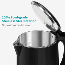 Load image into Gallery viewer, Secura Original Stainless Steel Double Wall Electric Water Kettle 1.8 Quart with Auto Shut-Off &amp; Boil-Dry Protection, Black Onyx SWK-1701DA/HB-3227B