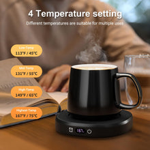Load image into Gallery viewer, Coffee Mug Warmer &amp; Luxury Marbling Mug Set, Electric Cup Warmer with Auto Shut Off, 4 Temperature Setting Smart Beverage Warmer, 8-Hours Auto Shut Off, Best Gifts for Birthday Christmas