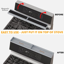 Load image into Gallery viewer, SpaceAid 30&quot; Wide Kitchen Shelf Organizer for Stove, Magnetic Bamboo Spices Shelf for Home Stove Kitchen Storage Organization (Fit for Flat Top Only)