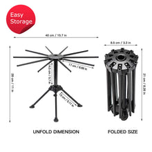 Load image into Gallery viewer, Collapsible Pasta Drying Rack - Spaghetti Noodle Drying Rack with 10 Bar Handles White