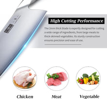 Load image into Gallery viewer, Cleaver Knife 7 Inch, Ultra Sharp Japanese High Carbon Steel Vegetable Meat Cleaver, Multifunction Chopper Butcher Knife for Home Kitchen and Restaurant