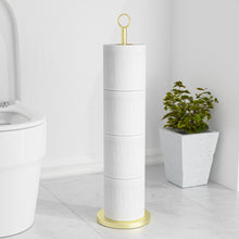 Load image into Gallery viewer, Toilet Paper Holder Stand(with Reserve Function), Free-Standing Spare Rolls Storage Holder, Stainless Steel