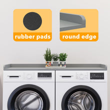 Load image into Gallery viewer, SpaceAid Washer Dryer Countertop, Laundry Wood Shelf Topper with Edge, 54&quot; Width x 27.5&quot; Depth Cover Guard Organizer for Washer and Dryer Laundry Hamper Counter Storage Organization (Black)