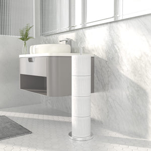 Toilet Paper Holder Stand(with Reserve Function), Free-Standing Spare Rolls Storage Holder, Stainless Steel