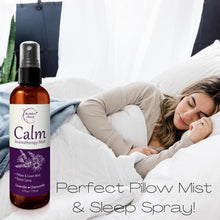 Load image into Gallery viewer, Calm Aromatherapy Mist with Lavender &amp; Chamomile Essential Oil. Natural Sleep &amp; Pillow Spray, Room &amp; Linen Mist. Lavender Spray Air Freshener for Relaxation &amp; Sleep - Brookethorne Naturals