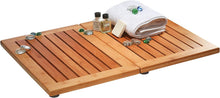 Load image into Gallery viewer, Bamboo Bath Mat - Foldable Wood Shower Mat, Non-Slip Bathroom Mat for Spa, Sauna, Pool, Indoor and Outdoor Use, Easy Storage, 24&quot; x 18&quot;