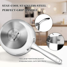 Load image into Gallery viewer, Duxtop Whole-Clad Tri-Ply Stainless Steel Saucepan with Lid, 3 Quart, Kitchen Induction Cookware