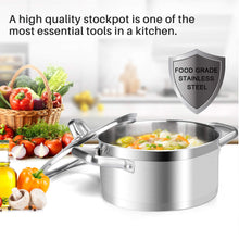 Load image into Gallery viewer, Duxtop Professional Stainless Steel Cookware Induction Ready Impact-bonded Technology (4.2Qt Stockpot)