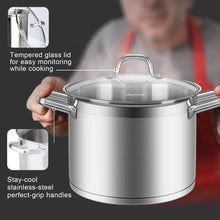 Load image into Gallery viewer, Duxtop Professional Stainless Steel Cookware Induction Ready Impact-bonded Technology (4.2Qt Stockpot)