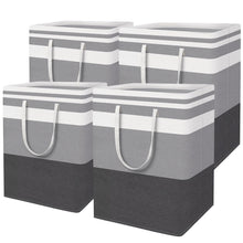 Load image into Gallery viewer, HomeHacks 3-Pack Large Laundry Basket, Waterproof, Freestanding Laundry Hamper, Collapsible Tall Clothes Hamper with Extended Handles for Clothes Toys in the Dorm and Family-(Gradient Grey, 88L)