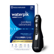 Load image into Gallery viewer, Waterpik Cordless Advanced 2.0 Water Flosser For Teeth, Gums, Braces, Dental Care With Travel Bag and 4 Tips, ADA Accepted, Rechargeable, Portable, and Waterproof, White WP-580, Packaging May Vary
