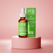 Load image into Gallery viewer, SeoulCeuticals Organic Polyglutamic Acid Serum - Korean Skin Care + Hyaluronic Acid + Centella Asiatica - K Beauty Anti Aging - Healthy Glowing Skin 1oz