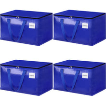 Load image into Gallery viewer, HomeHacks Moving Bags, 8-Pack Heavy Duty with Strong Zippers and Handles Collapsible Moving Supplies, Storage Totes for Packing &amp; Moving Storing 93L-8 Pack (Blue)