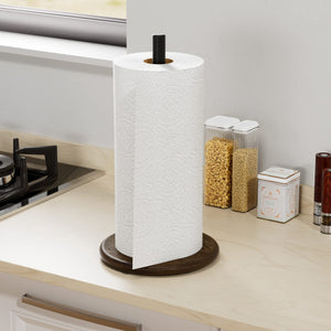 Silver Paper Towel Holder Free-Standing, Premium Stainless Steel Paper Rolls Organizer, Classic Fashion Kitchen Roll Dispenser