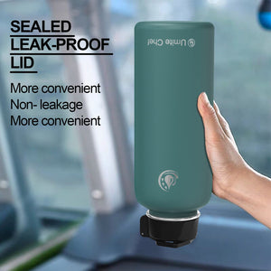 Umite Chef Water Bottle, Vacuum Insulated Wide Mouth Stainless-Steel Sports Water Bottle with New Wide Handle Straw Lid,Hot Cold, 18 oz Double Walled Thermos Mug(Mint Green)