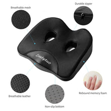 Load image into Gallery viewer, LOUTYTUO Seat Cushion Pillow,100% Memory Foam and Washable Cover,for Office Chair,Car Seat and Wheelchair,Tailbone &amp; Sciatica &amp; Back Pain Relief