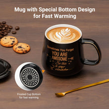 Load image into Gallery viewer, Coffee Mug Warmer &amp; You are Awesome Mug Set, Electric Cup Warmer for Desk Office Home, Beverage Warmer with 3 Temperature Setting, 8-Hours Auto Shut Off, Best Birthday Present Ideas for Women