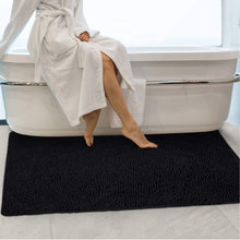 Load image into Gallery viewer, Secura Bathroom Rugs, 47 x 28 Inches, Extra Soft &amp; Thick, Absorbent Water Bath Mat, Machine Washable Non-Slip Bath Mats for Bathroom, Shower, and Tub, Home Decor Accessories (Gray)