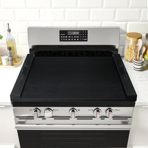Noodle Board Stove Cover with Handles for Electric, Gas Stove Top (Acacia Wood)