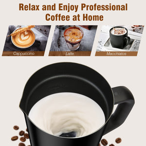 Secura Milk Frother, Electric Milk Steamer Stainless Steel, 8.4oz/250ml Automatic Hot and Cold Foam Maker and Milk Warmer for Latte, Cappuccinos, Macchiato, 120V