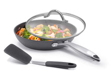 Load image into Gallery viewer, Belwares Nonstick Frying Pan with Spatula &amp; Lid - 10 Inch Non Stick Skillet Egg Frying Pan - Lightweight Aluminum Hard-Anodized Fry Pan for Kitchen Cooking with Gas, Electric, Oven or Induction