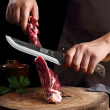 Load image into Gallery viewer, 6.7 Inch Boning Knife for Meat Cutting, Super Sharp Fillet Knife for Fish, High Carbon Steel Hand Forged Butcher Knives for Brisket Trimming, BBQ, Camping