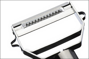 Brieftons Julienne Peeler/Cutter/Slicer: Serrated Stainless Steel Fruit/Vegetable Peeler & Julienne Slicer