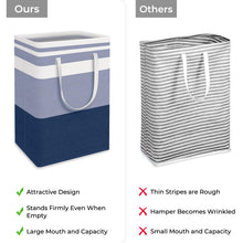 Load image into Gallery viewer, HomeHacks 2 Pack Large Laundry Baskets, Waterproof, Freestanding Laundry Hampers, Collapsible Clothes Hamper with Reinforced Handles in Laundry Room, College Dorm, Bathroom, Bedroom (Grey, 75Lx2)