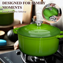 Load image into Gallery viewer, Enameled Cast Iron Dutch Oven - Umite Chef 5QT Pot with Lid &amp; Cotton Potholders - Heavy-Duty Cookware for Bread Baking, Braising, Stews, Roasting(Cream White)