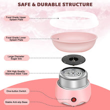 Load image into Gallery viewer, Outamateur Cotton Candy Machine,Homemade Cotton Candy Maker with Large Splash-Proof Plate,10 Bamboo Sticks and Sugar Scoop for Home Birthdays,Family Parties,Festivals,Weddings (White)