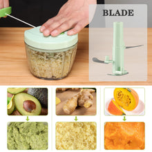Load image into Gallery viewer, Manual Food Chopper Vegetable Cutter, Hand String Vegetable Chopper Onions Cutter for Vegetable Fruits Nuts BPA Free Food Safe Material, 550ml Gray