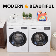 Load image into Gallery viewer, SpaceAid Washer Dryer Countertop, Laundry Wood Shelf Topper with Edge, 54&quot; Width x 27.5&quot; Depth Cover Guard Organizer for Washer and Dryer Laundry Hamper Counter Storage Organization (Black)