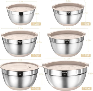 Umite Chef 34pcs Kitchen Utensil Set and 26pcs Mixing Bowls with Lids Set