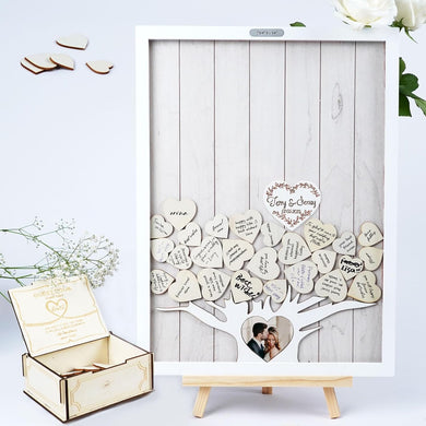 Wedding Guest Book Alternative Heart Drop Box, 16