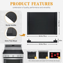 Load image into Gallery viewer, Noodle Board Stove Cover with Handles for Electric, Gas Stove Top (Acacia Wood)