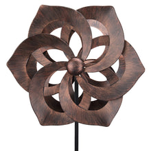 Load image into Gallery viewer, WONDER GARDEN Wind Spinner - Wind Spinners Outdoor, Outdoor Metal Windmills, 4.4 Ft Retro Brown Wind Sculptures Spinner Lawn Ornaments Wind Spinner for Yard, Lawn and Garden