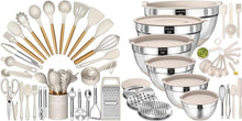 Load image into Gallery viewer, Umite Chef 34pcs Kitchen Utensil Set and 26pcs Mixing Bowls with Lids Set