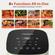 Load image into Gallery viewer, Air Fryer, Beelicious 8-in-1 Smart Compact 4QT Air Fryers, Shake Reminder,450°F Digital Airfryer with Flavor-Lock Tech,Tempered Glass Display, Dishwasher-Safe &amp; Nonstick, Fit for 1-3 People, Avo Green