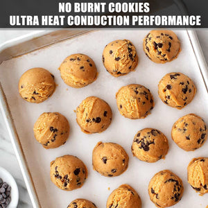 Baking Sheet Cookie Sheet Set of 2, Umite Chef Stainless Steel Baking Pans Tray Professional 16 x 12 x 1 inch, Non Toxic & Healthy, Mirror Finish & Rust Free, Easy Clean & Dishwasher Safe