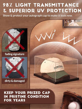 Load image into Gallery viewer, JupDec Baseball Display Case with Wood Stand, Clear Acrylic Stable &amp; Secure Game Ball Holder Showcase, UV Protection Souvenirs and Collectibles Box with Turf, Ideal Gift for Autograph Single MLB Ball