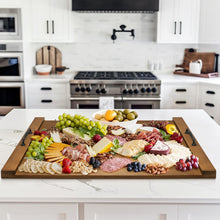 Load image into Gallery viewer, Noodle Board Stove Cover with Handles for Electric, Gas Stove Top (Acacia Wood)