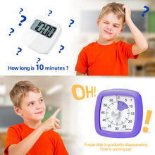 Load image into Gallery viewer, Secura 60-Minute Visual Timer, Silent Study Timer for Kids and Adults, Time Clocks, Time Management Countdown Timer for Teaching (Pink)