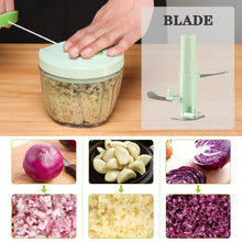 Load image into Gallery viewer, Manual Food Chopper Vegetable Cutter, Hand String Vegetable Chopper Onions Cutter for Vegetable Fruits Nuts BPA Free Food Safe Material, 550ml Gray